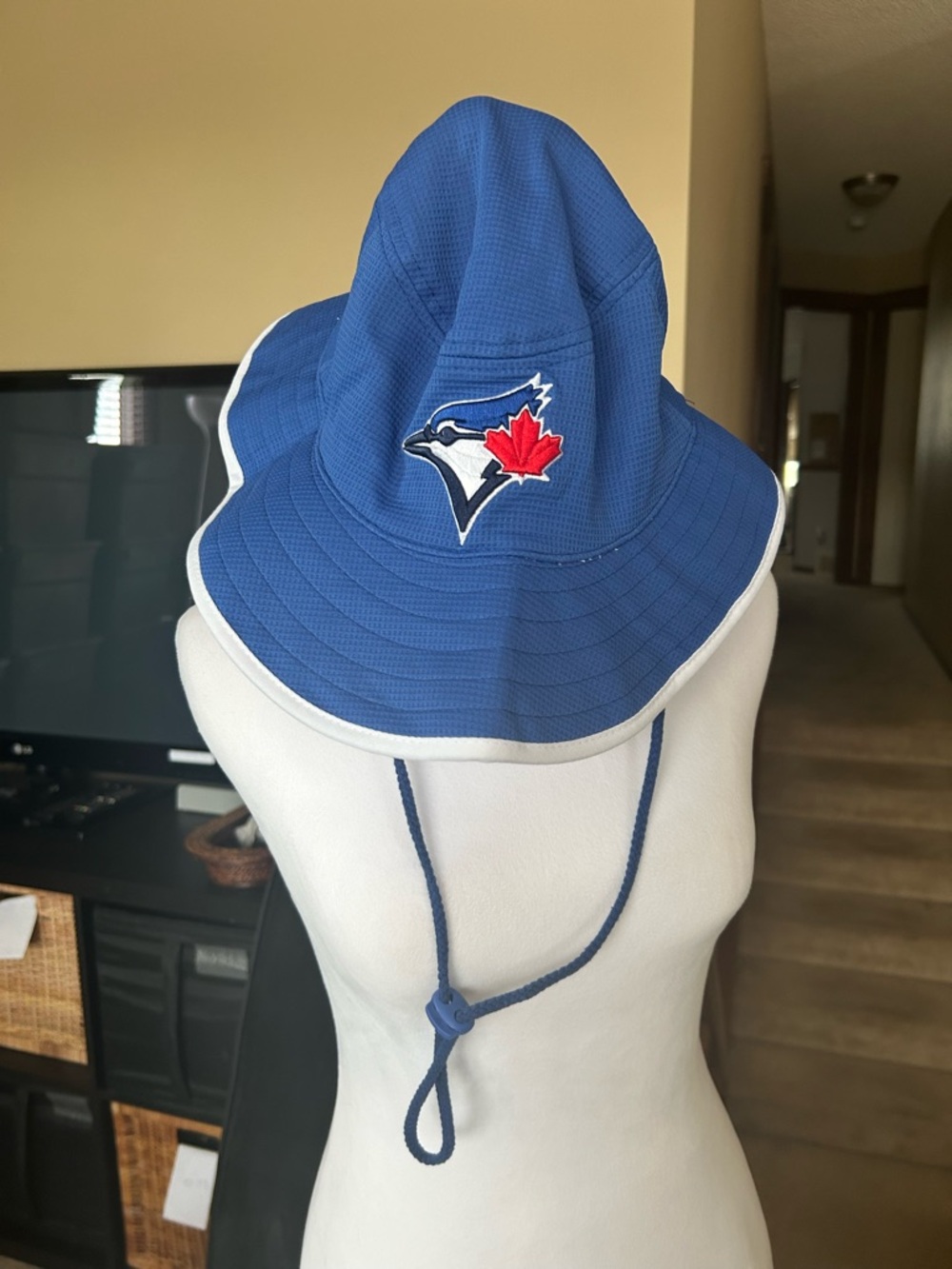 Toronto Blue Jays Blue MLB Bucket Hat with Chin Cord